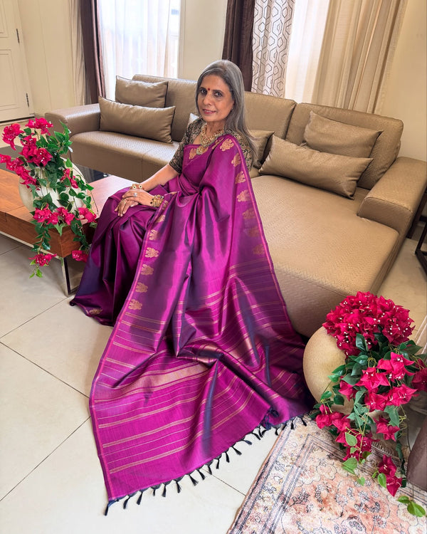 EE-X16810 Purple Kanchi Saree