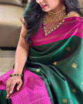 BL-F34765R2 Green Kanchi Blouse