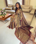 EE-W04053 Kalamkari Kanchi Silk