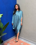 EE-V00446 Blue Ajrak Dress