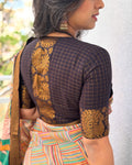 BL-X12588 Black Sungudi Cotton Blouse