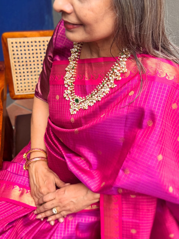 EE-Y02945 Pink Kanchi Sari