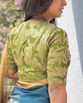 BL-W06138 Green Cutwork Blouse
