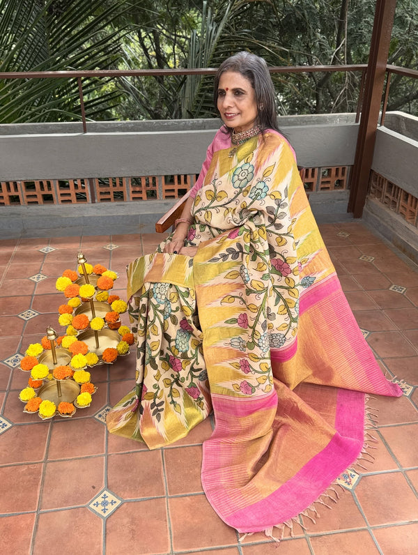 EE-Y08958 Kalamkari Kanchi Silk