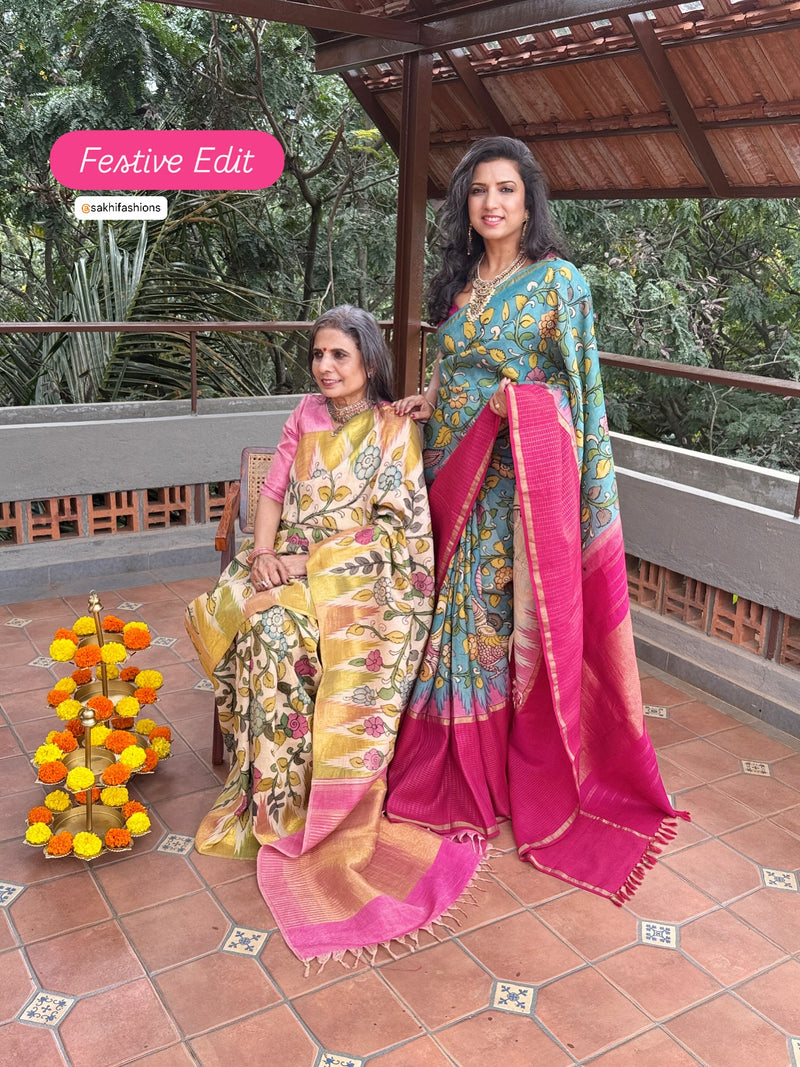 EE-Y08958 Kalamkari Kanchi Silk