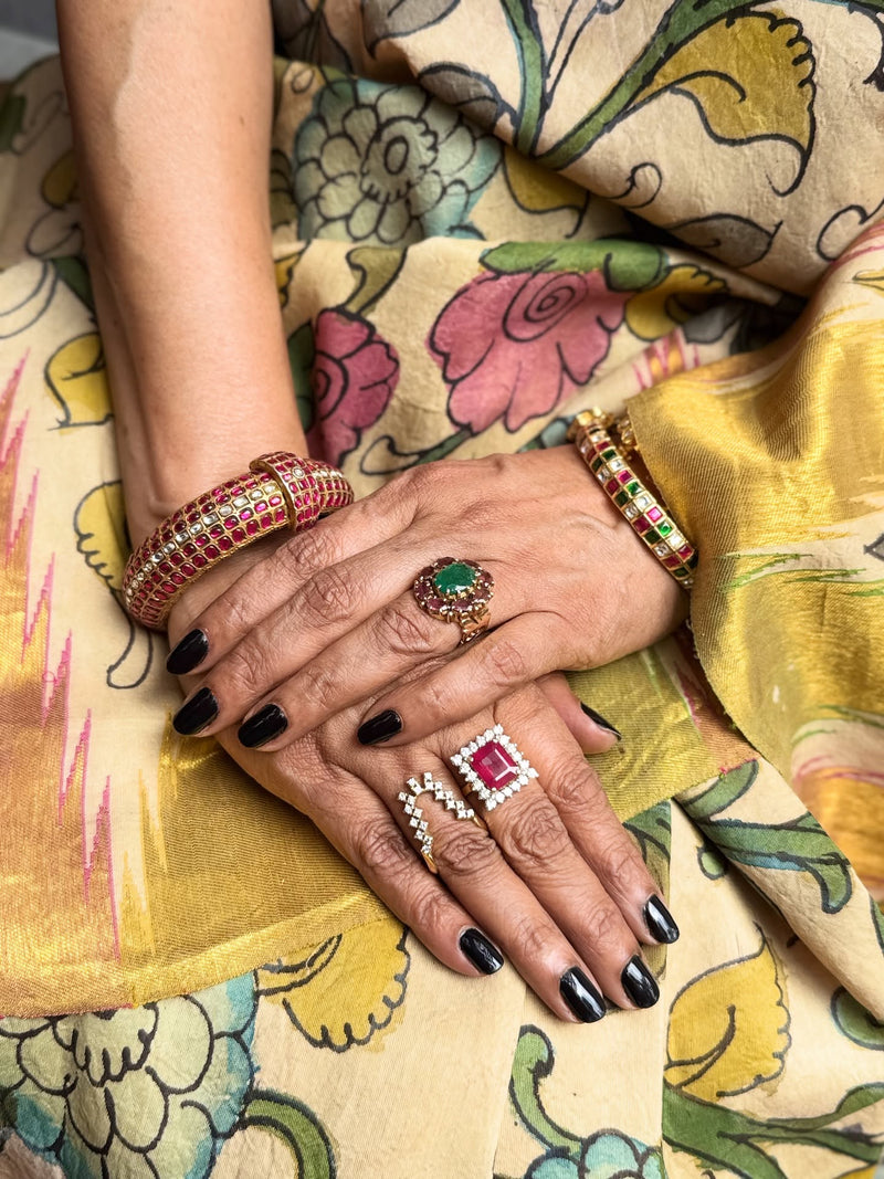 EE-Y08958 Kalamkari Kanchi Silk
