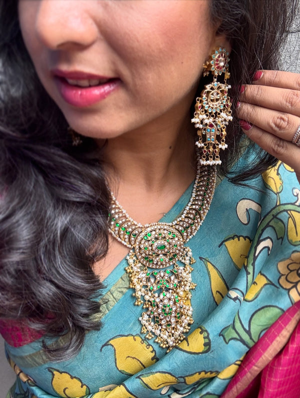 EE-Y08955 Kalamkari Kanchi Silk