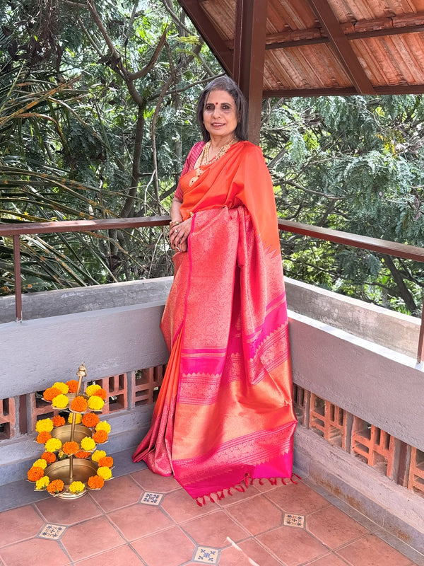 EE-Y09491 Pink Orange RIsing Kanchi