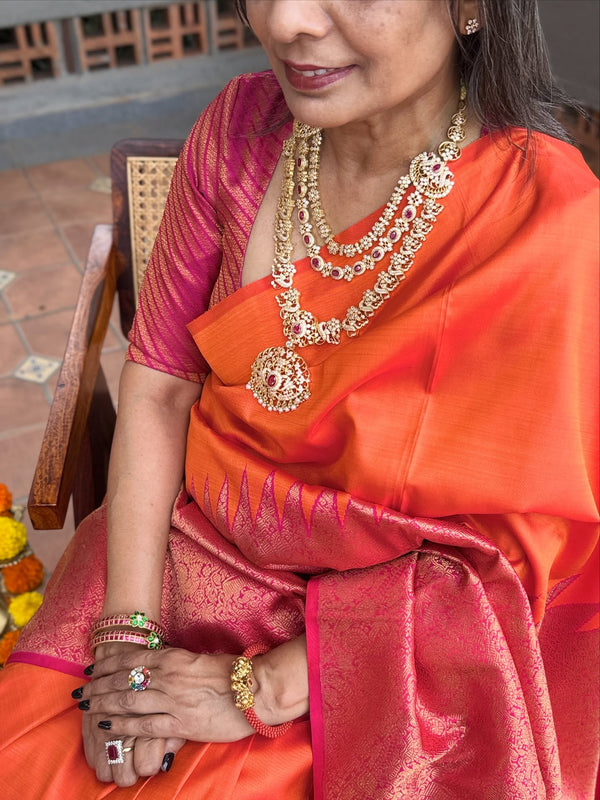 EE-Y09491 Pink Orange RIsing Kanchi