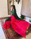 EE-W16146 Green Pink Rising Kanchi