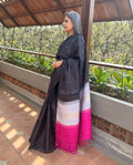 EE-Y10344 Double Pallu Black Kora Kanchi