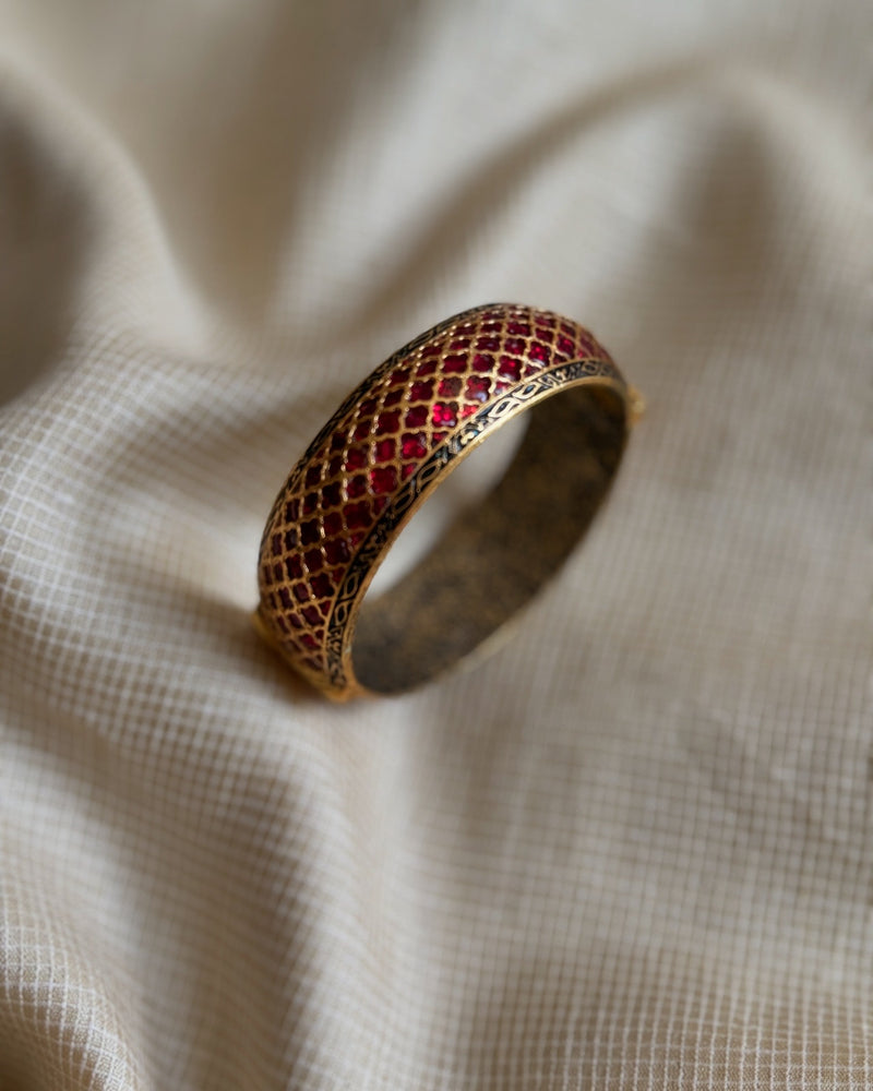 AJ-X02816 Red Meena Bangle