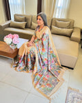 EE-W15285 Floral Tussar Sare