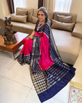 EE-X02945 Pink blue Saree