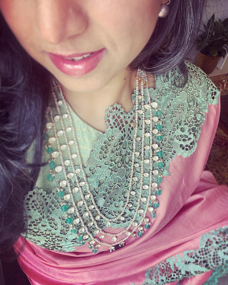 EE-W06511 Cutwork Kanchi Rose