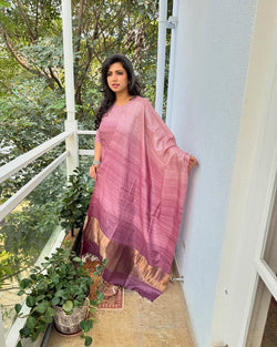 EE-W12972 Pink Tussar Salwar