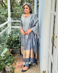 EE-W12971 Grey Tussar Salwar