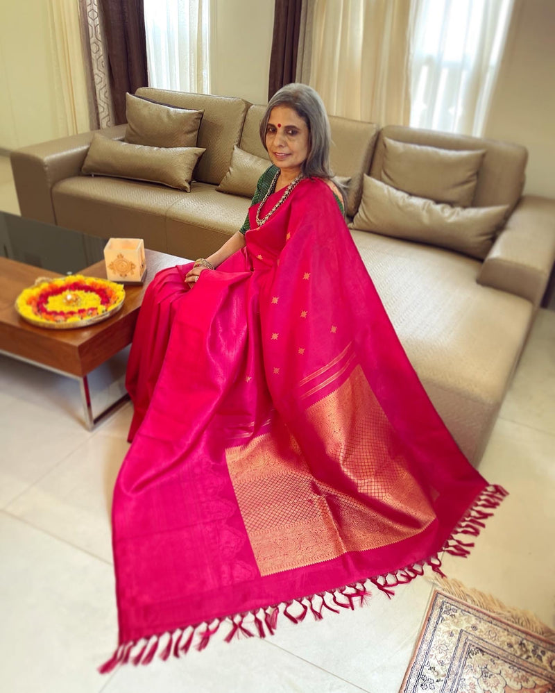 EE-W10240 Red kanchi saree