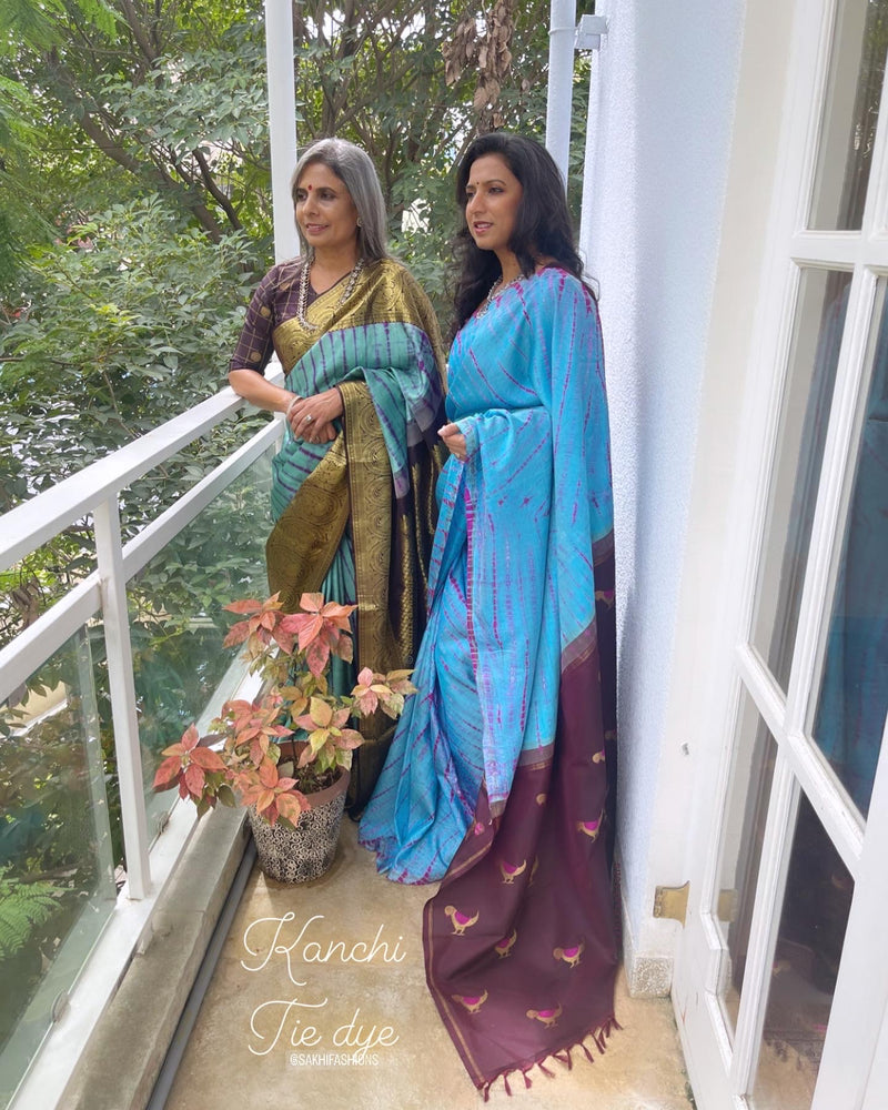 EE-W08627 Tie Dye Kanjeevaram