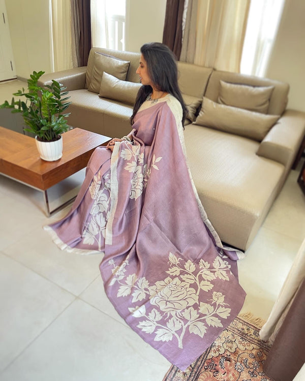 EE-W08525 Lilac Batik Sari