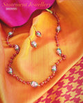 AJ-X03019P Coral Pink Floret Mala