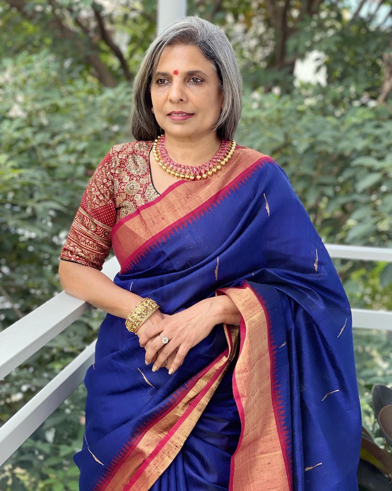 DP-X14877 Purple Rawsilk Saree