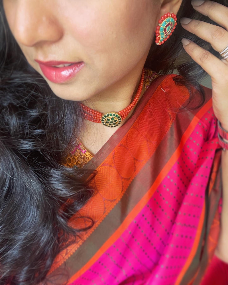 EE-W07054 Kanchi Thread Saree