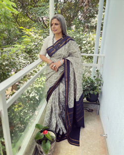 EE-W06272 Grey Blue Madurai Cotton