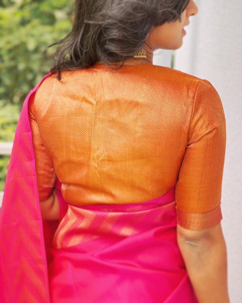 EE-W05129 Rani Pink Kanchi Sari
