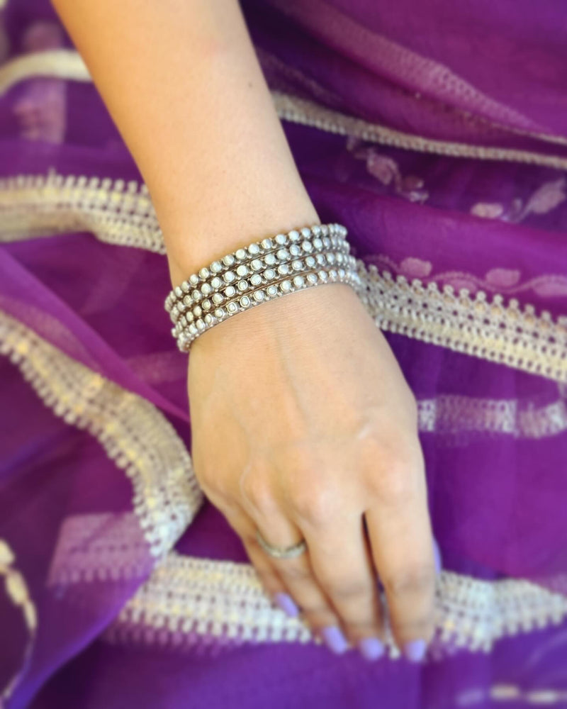 EE-V18006 Plum Organza Saree