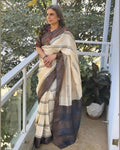 EE-W13033 Black Printed Tussar