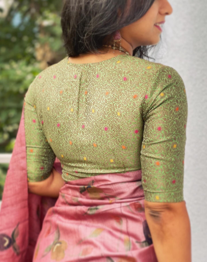 EE-W04072 Pink floral Handpainted