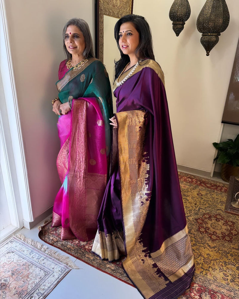 EE-X00323 Shaded Organza sari