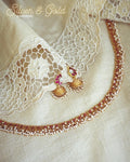 AS-W17546 Silver Gold Reversible Necklace
