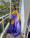 EE-W15834 Mango Yellow Kanchi Cutwork