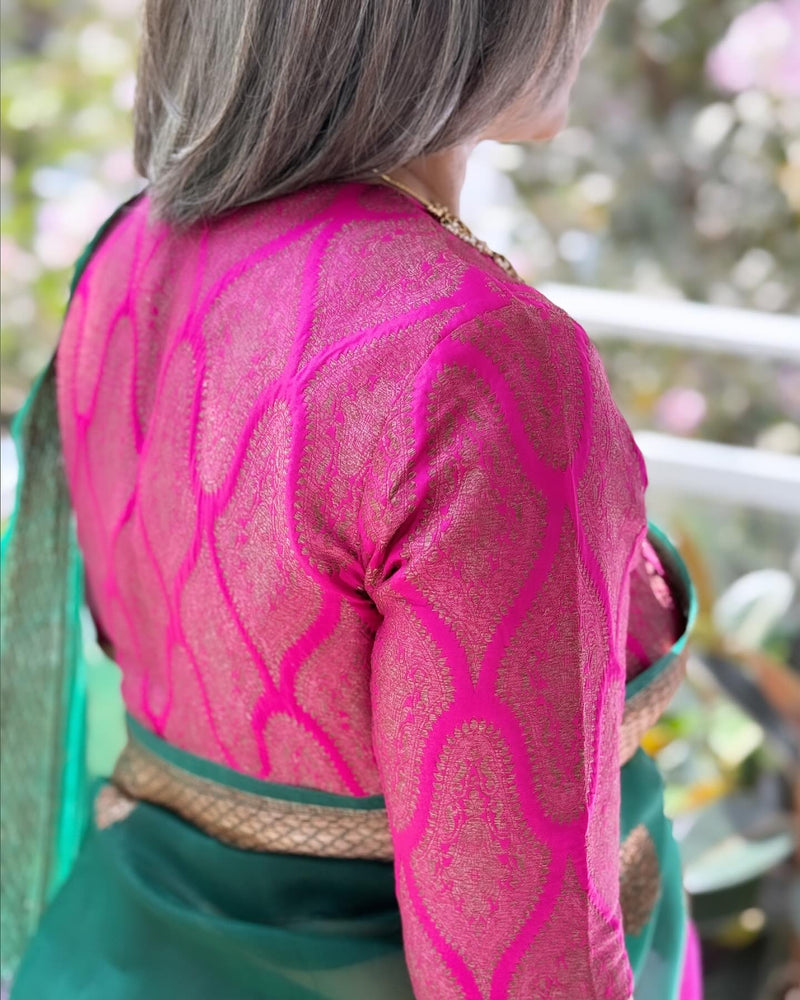 EE-X00323 Shaded Organza sari