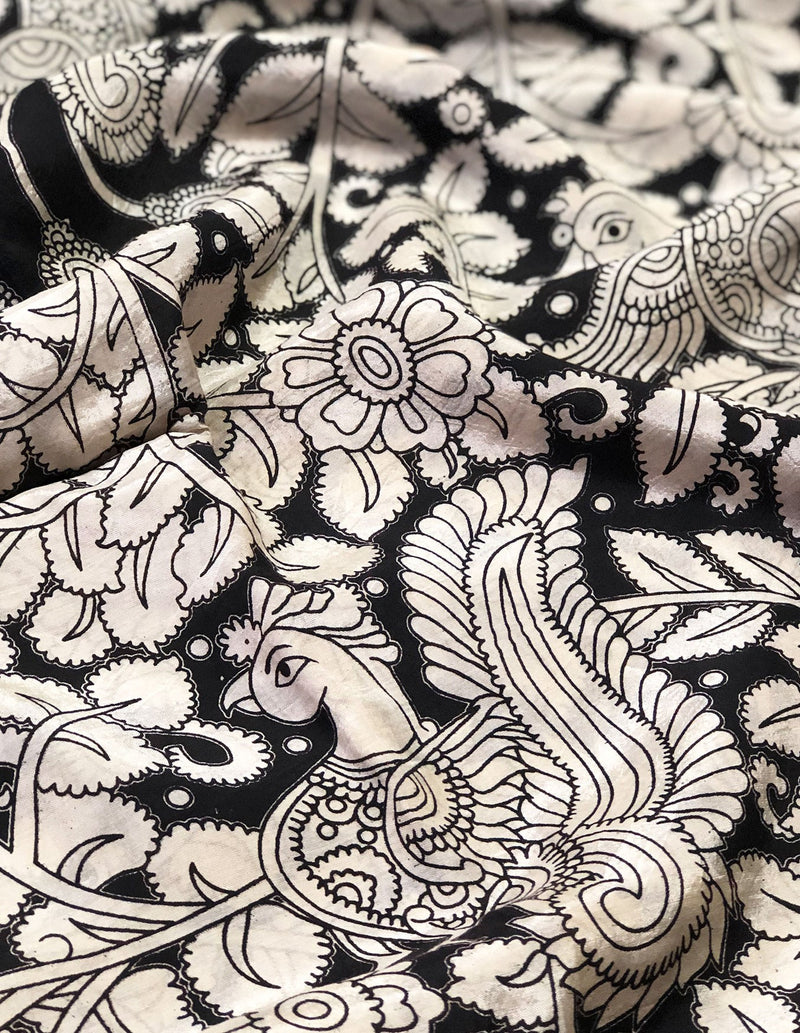PT-S20278 Black Kalamkari Petticoat