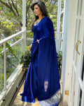EE-X01235 Blue Modal Saree