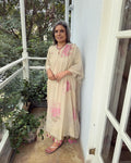 EE-W11677 Cream Pink salwar
