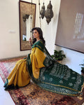 EE-W17040 Mustard Sungudi Saree