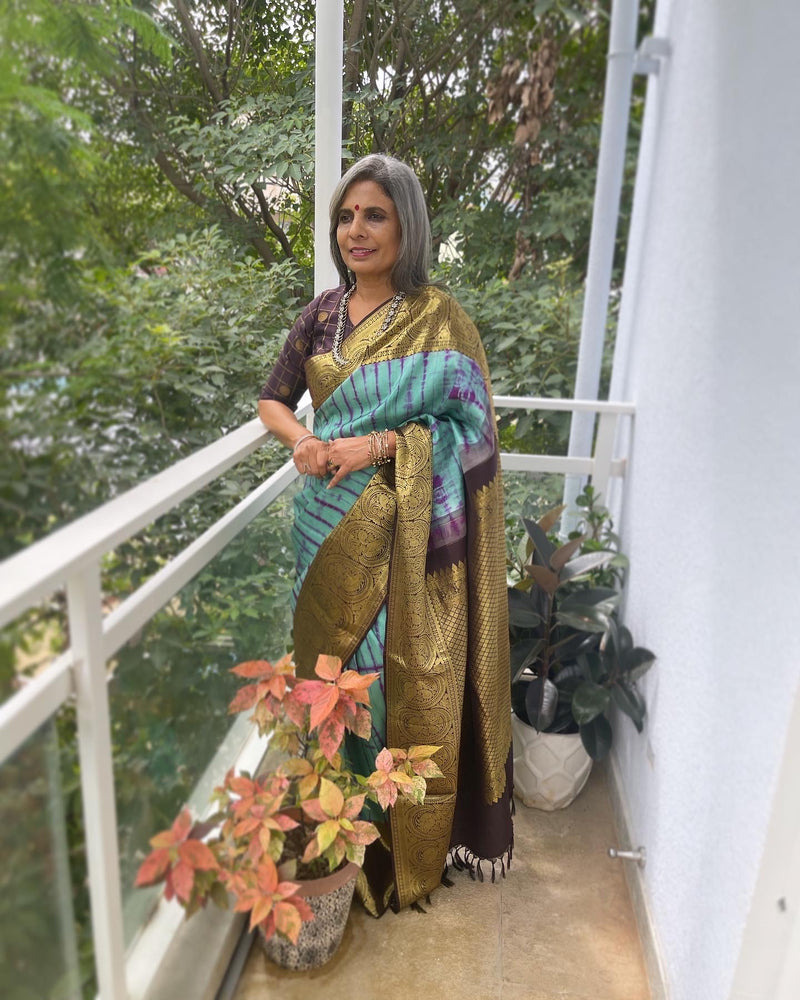 EE-W08627 Tie Dye Kanjeevaram