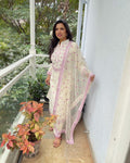 EE-W08483 Cream Lilac salwar