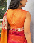 BL-F25753 Orange Kanchi Blouse