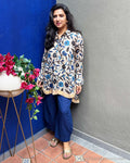 DP-W148391 Blue Kalamkari Shirt