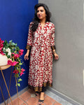 DP-X115171 Red Kalamkari Top