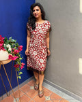 DP-X115172 Red Kalamkari Dress