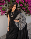DP-Y06842 Black Shibori Silk saree