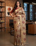 DP-Y13083 Bougainvillea Tussar Sari