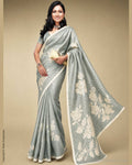 DP-Y14416 Mint Green Silk Cutwork sari