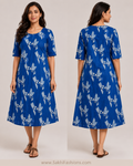 DP-Z02601 Blue Cotton Dress